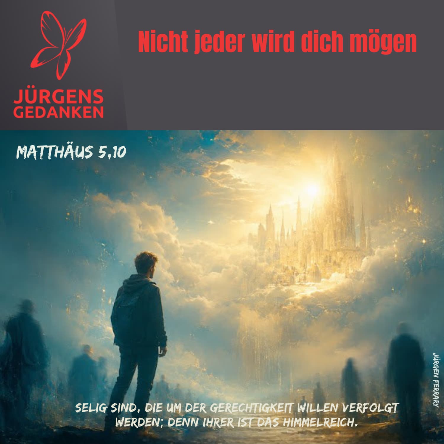 Menschen schauen auf das Reich Gottes