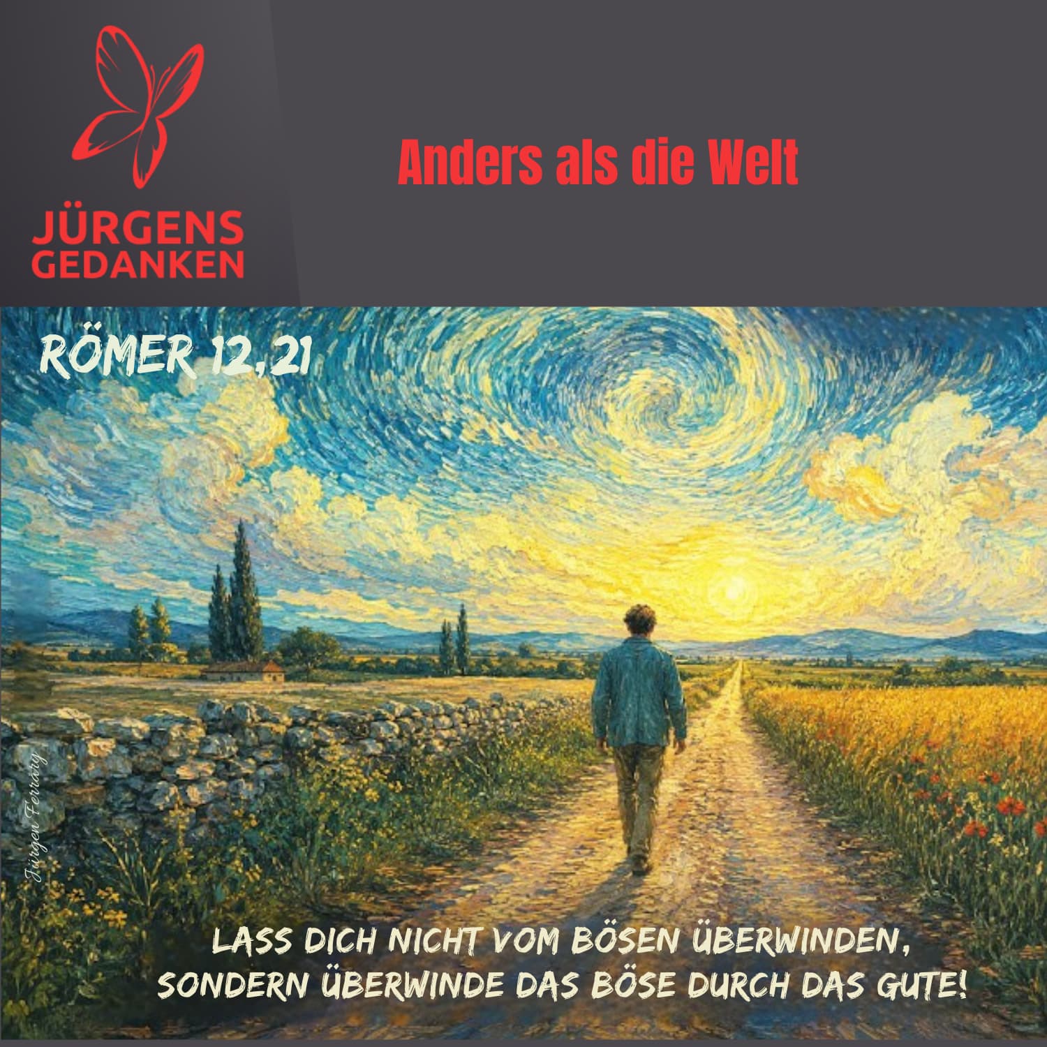 Mann wandert