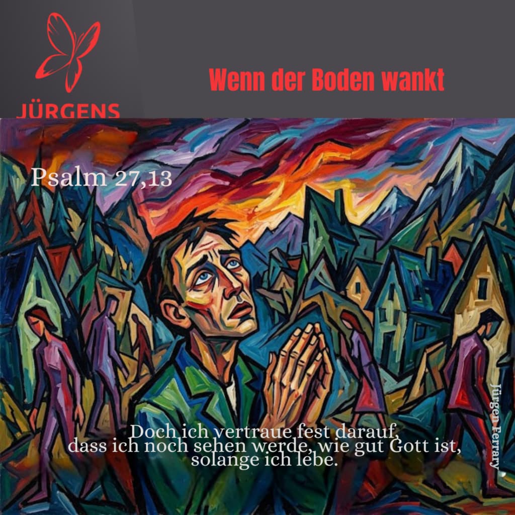Betender Mann als Gemälde